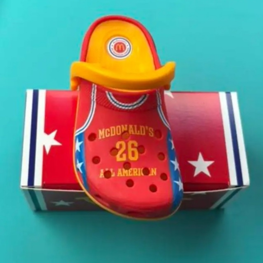McDonald's Crocs Happy Meal Toy 2026 All American Game x Keychain #1 Bag Charm